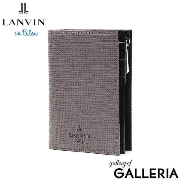 ランバン オン ブルー 二つ折り財布 メンズ ブランド LANVIN en Bleu 財布 小銭入れあり シンプル 二つ折り 二つ折 本革 牛革 革 レザー 大容量 ブラック 黒 グレー 白 青 おしゃれ 上品 ゼブダ 529615