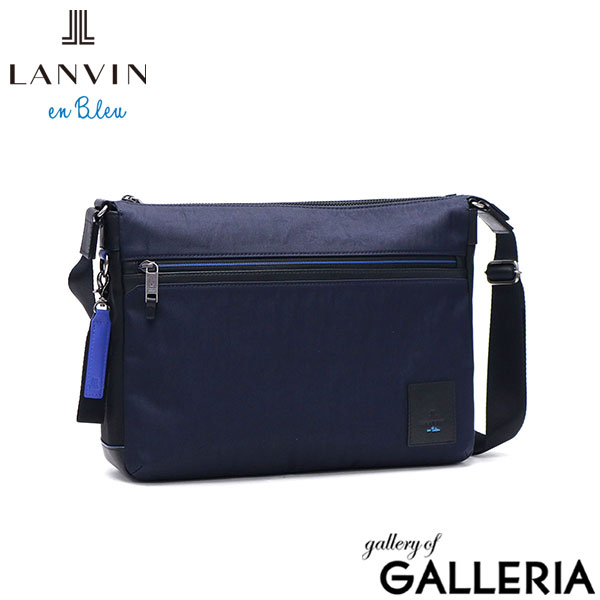 ランバン オン ブルー ショルダーバッグ メンズ レディース ブランド 軽量 LANVIN en Bleu ショルダー バッグ 斜めがけ 撥水 大人 ナイロン A4 カジュアル 横型 おしゃれ ファスナー付き リール 530113