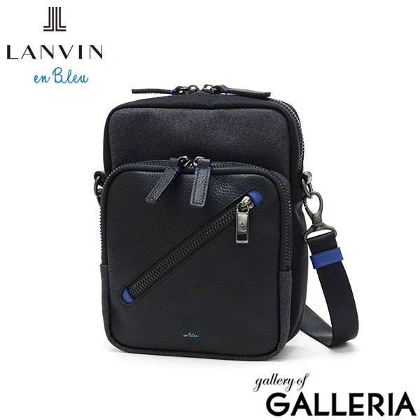 ランバン オン ブルー ショルダーバッグ メンズ ブランド LANVIN en Bleu 斜めがけ かっこいい 大人 軽量 小さめ 縦型 本革 革 バッグ ポリエステル ナイロン 斜めがけバッグ A5 撥水 日本製 男性 ラナ 557101
