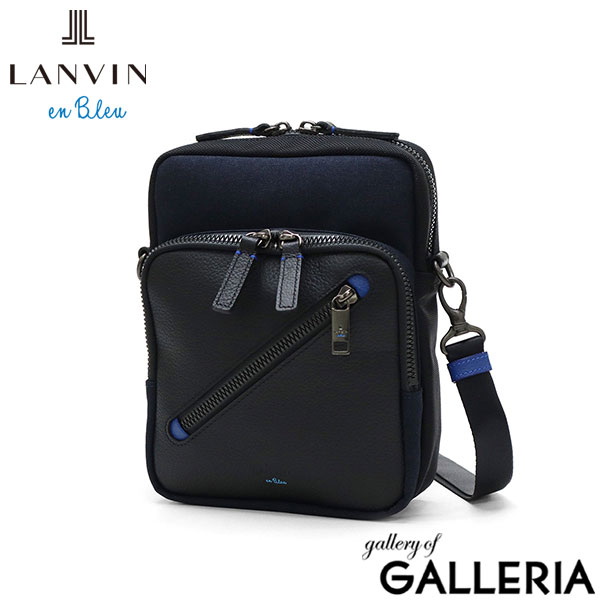 ランバン オン ブルー ショルダーバッグ メンズ ブランド LANVIN en Bleu 斜めがけ かっこいい 大人 軽量 小さめ 縦型 本革 革 バッグ ポリエステル ナイロン 斜めがけバッグ A5 撥水 日本製 男性 ラナ 557101