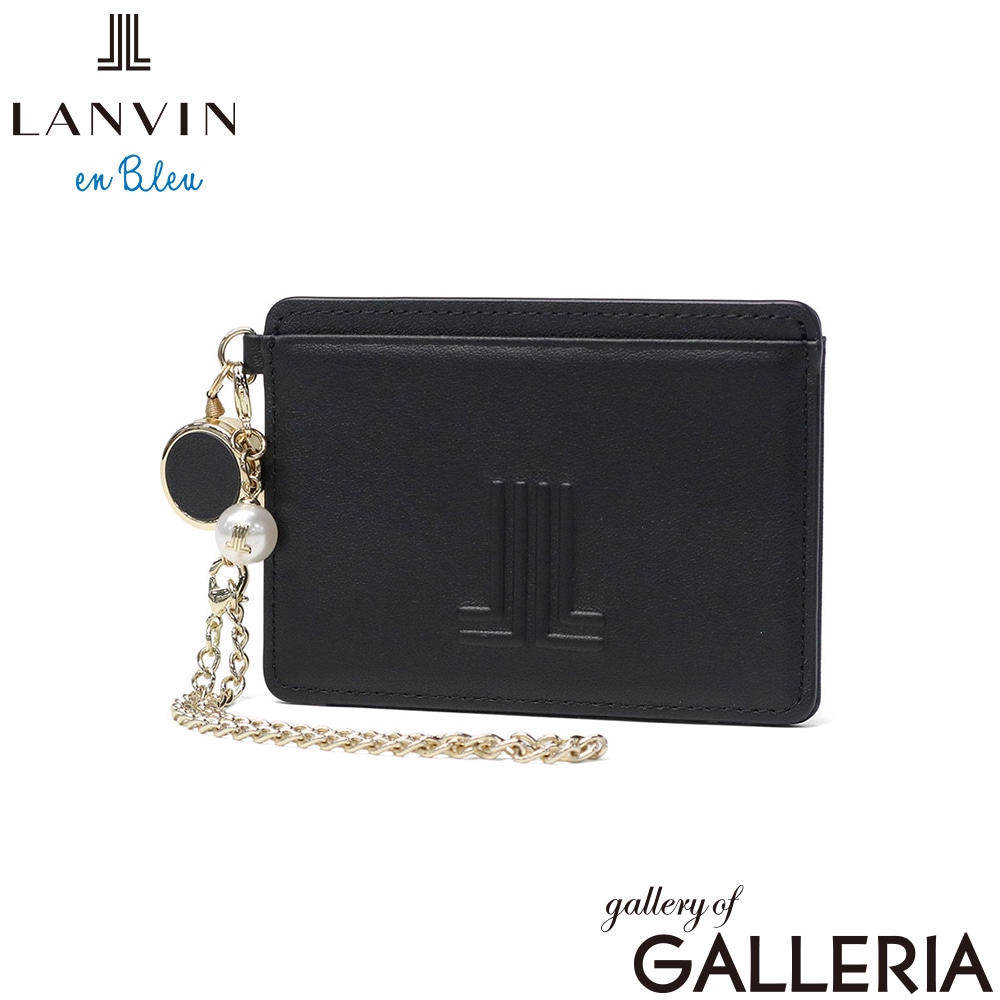 ランバン オン ブルー パスケース レディース 本革 リール付き LANVIN en Bleu 定期入れ ブランド 牛革 レザー 革 おしゃれ かわいい 女性 ICカード 定期 ケース 通勤 通学 プレゼント イエナ 単パスケース 484725