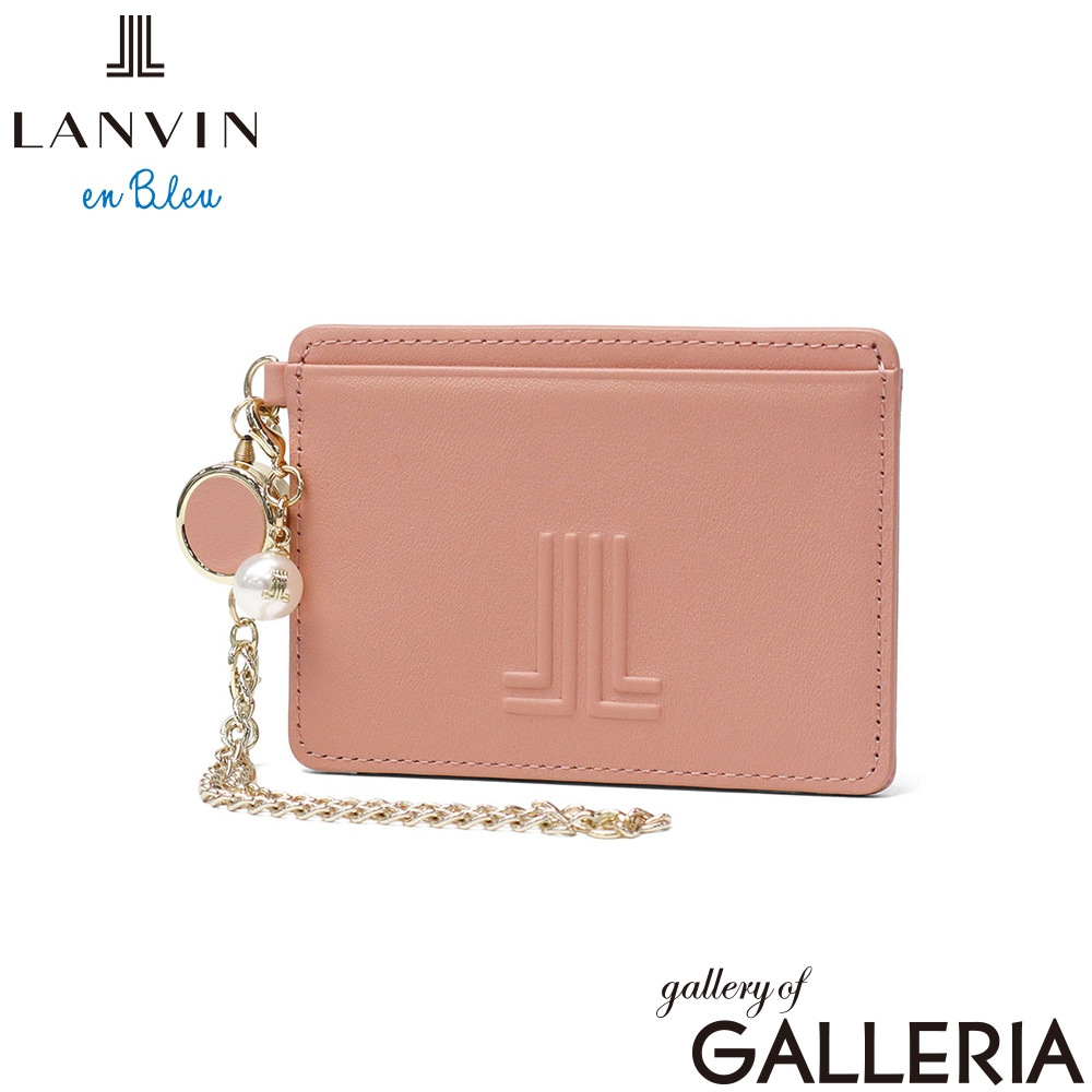 ランバン オン ブルー パスケース レディース 本革 リール付き LANVIN en Bleu 定期入れ ブランド 牛革 レザー 革 おしゃれ かわいい 女性 ICカード 定期 ケース 通勤 通学 プレゼント イエナ 単パスケース 484725