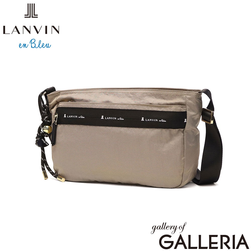 LANVIN en Bleu ランバン オン ブルー ショルダーバッグ 無地 ファスナー付き おしゃれ カジュアル 大人 A5 トゥリズム 485002