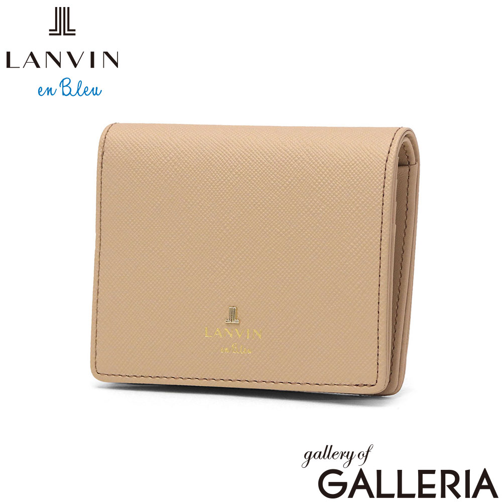 LANVIN en Bleu ランバン オン ブルー 二つ折り財布 可愛い おしゃれ ミニ財布 軽量 軽い リュクサンブール 二つ折りコンパクト財布 484786