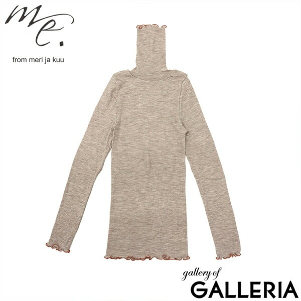 me. インナー レディース ミードット 長袖 おしゃれ 冬 秋冬 ハイネック タートル ウール メリノウール トップス 保湿 放湿 メロー リブ 重ね着 シンプル 日本製 merino washable wool タートルネック me-23309