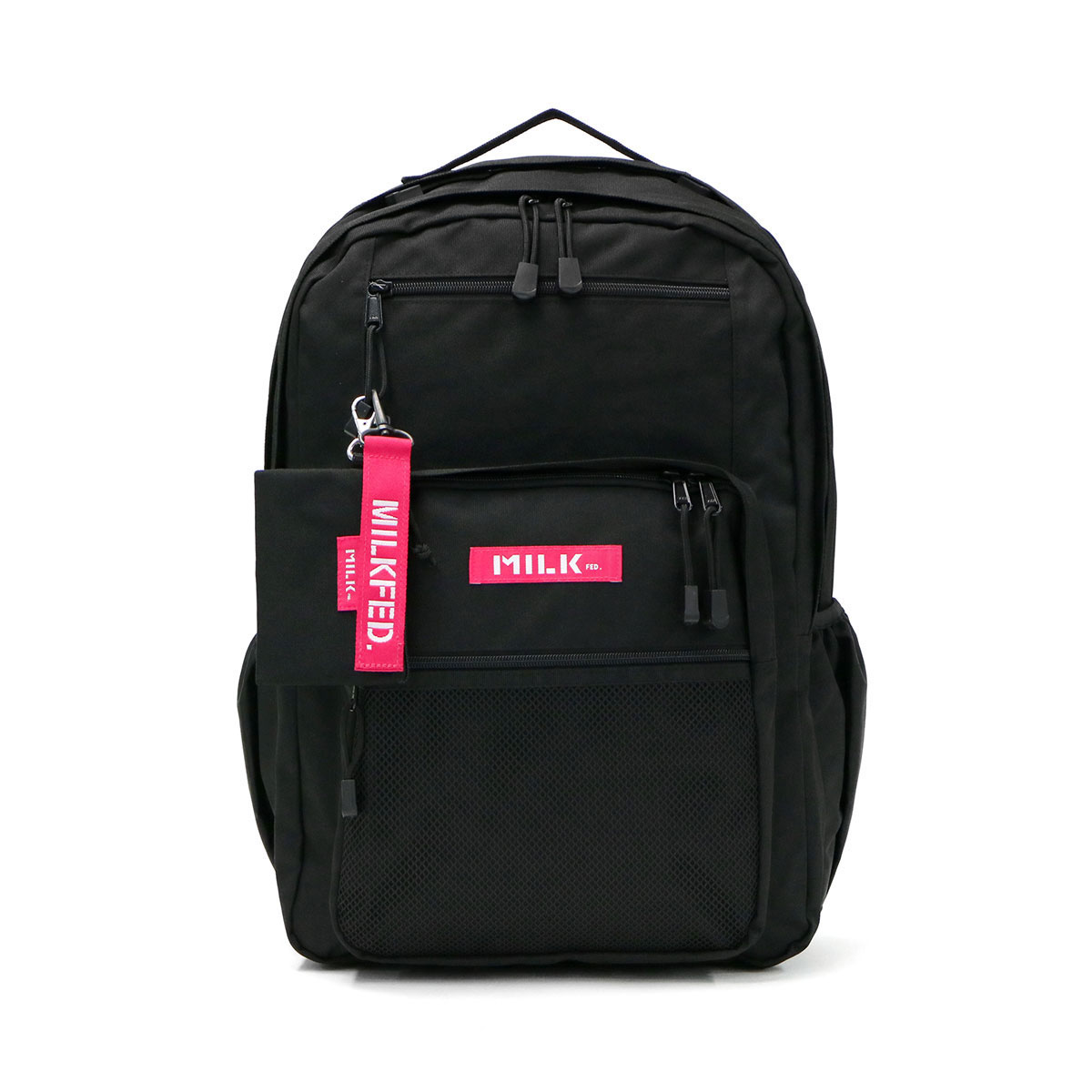 ミルクフェド リュック MILKFED. リュックサック W ZIP BACKPACK バッグ 女子 おしゃれ かわいい 通学 通勤 高校生 大学生 バックパック デイパック A4 23L PC収納 ブランド レディース 103202053019