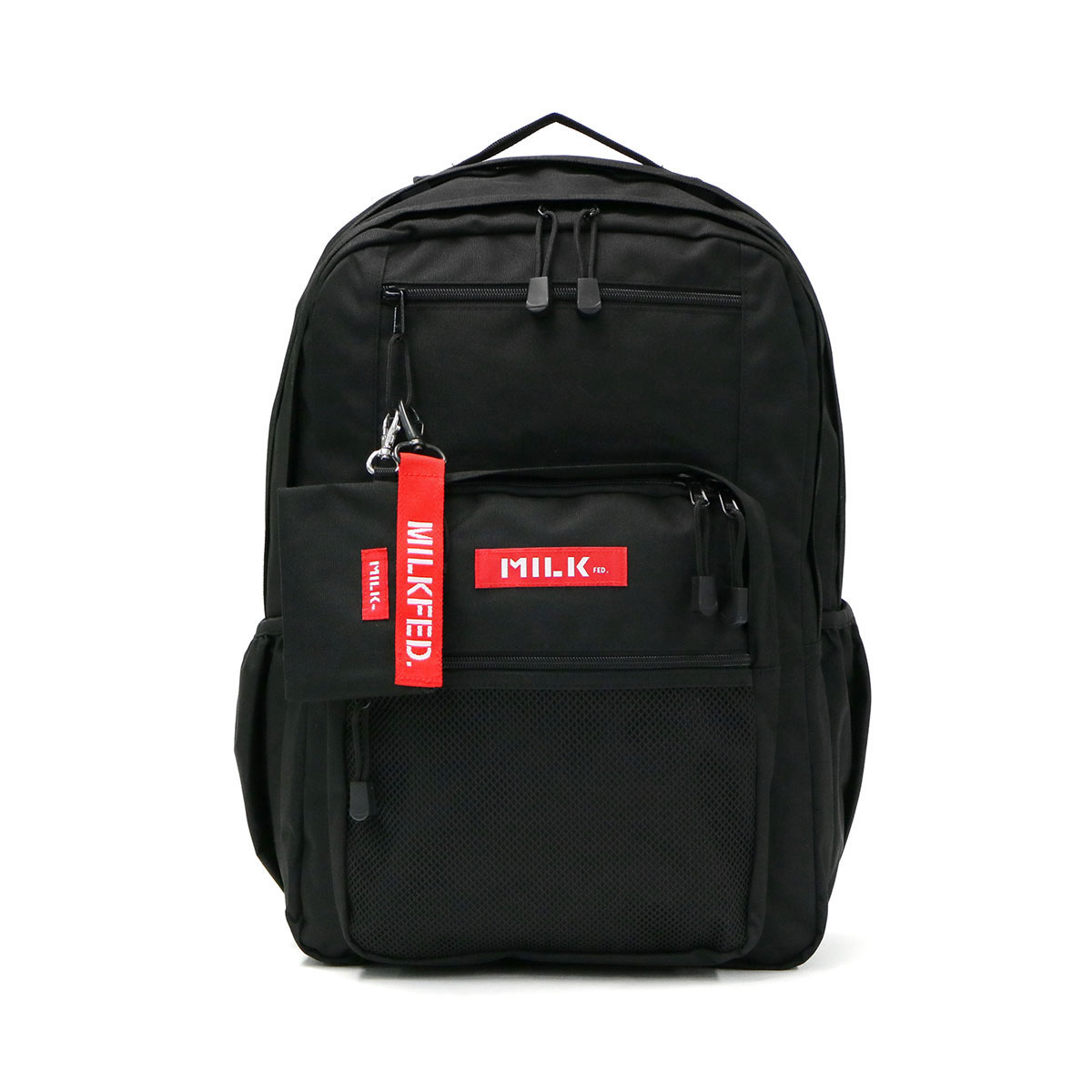 ミルクフェド リュック MILKFED. リュックサック W ZIP BACKPACK バッグ 女子 おしゃれ かわいい 通学 通勤 高校生 大学生 バックパック デイパック A4 23L PC収納 ブランド レディース 103202053019