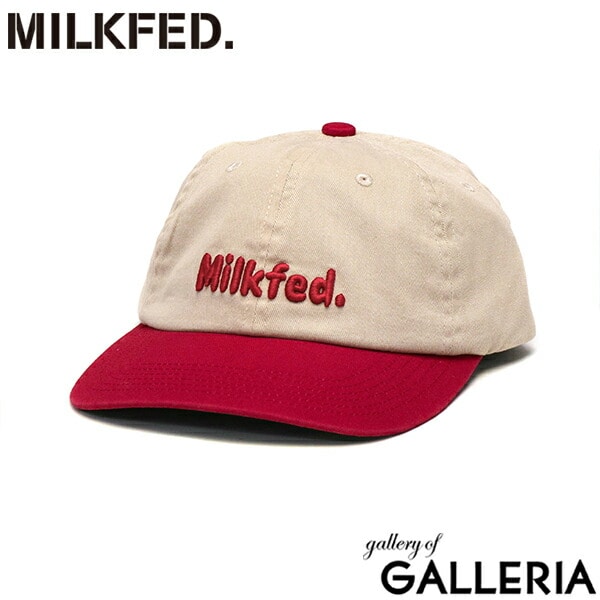 ミルクフェド キャップ レディース MILKFED. ネイビー 帽子 春 夏 秋 冬 ベースボールキャップ クラシック レトロ おしゃれ かわいい 6パネル コットン アジャスター ロゴ 刺繍 手洗い可 浅め TWILL LOGO CAP 103241051002