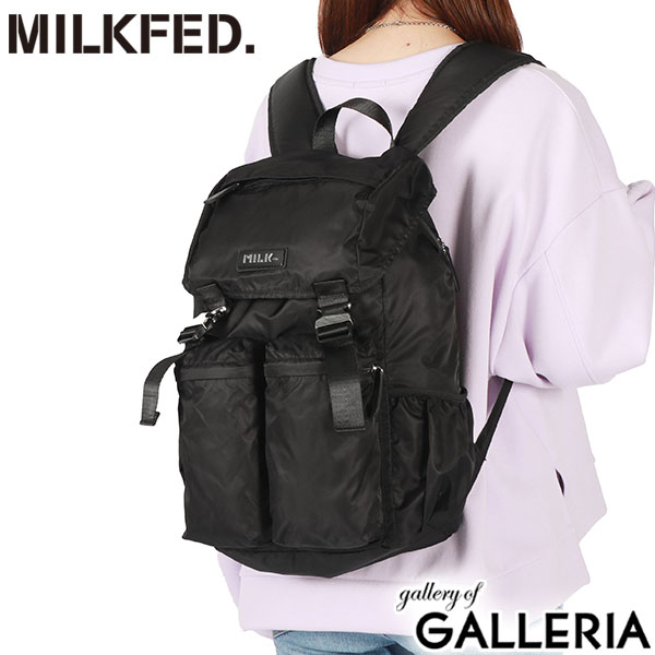 ミルクフェド リュック レディース おしゃれ 大容量 通学 通勤 ブランド MILKFED. 軽量 きれいめ 中学生 高校生 大学生 A4 B4 18.8L PC DAILY BAG 「A.M.」 LOGO PLATE BACKPACK 103241053005