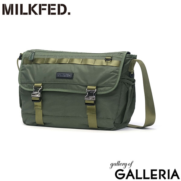 ミルクフェド ショルダーバッグ レディース 斜めがけバッグ ブランド 大容量 メッセンジャーバッグ MILKFED. 斜めがけ 大人 大きめ カジュアル PC パソコン A4 学生 LOGO PLATE MESSENGER BAG 103241053006