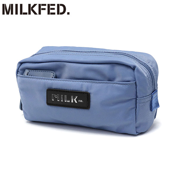 ミルクフェド ポーチ 小物入れ ブランド おしゃれ MILKFED. 可愛い かわいい ペンケース 筆箱 化粧ポーチ メイクポーチ マルチポーチ 旅行 軽量 軽い レディース 高校生 女性 大人 シンプル LOGO PLATE POUCH 103241054001