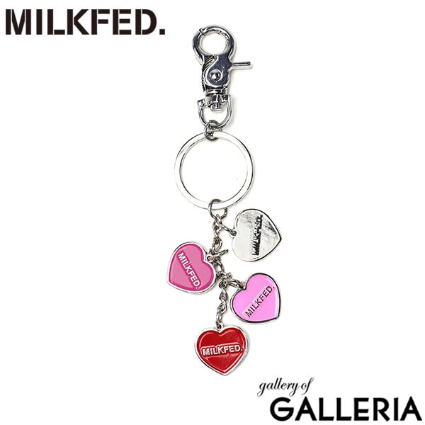 【メール便】ミルクフェド キーホルダー ブランド おしゃれ MILKFED. チャーム キーチェーン ハート 鍵 キーリング フック かわいい 可愛い 高校生 女子 レディース プレゼント HEARTS KEYCHAIN 103241054003