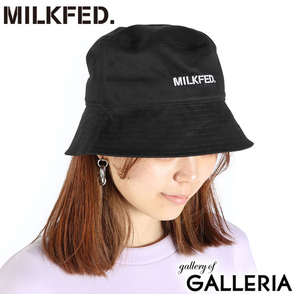 ミルクフェド ハット レディース アウトドア MILKFED. 夏 春 ブランド 帽子 バケットハット バケハ ニューエラ コラボ コットン 黒 ベージュ バケット かわいい おしゃれ MILKFED.xNEW ERA STENCIL LOGO HAT 103242051001