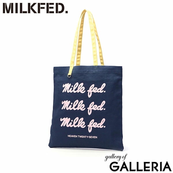 ミルクフェド トートバッグ レディース A4 B4 大きめ MILKFED. バッグ おしゃれ 縦型 縦 軽量 軽い ブランド 大学生 かわいい 通学 トート 肩掛け 手持ち 女子 コットン ICING LOGO FLAT TOTE 103251053003