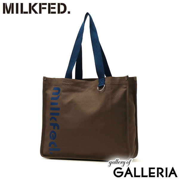 ミルクフェド トートバッグ A4 大きめ キャンバス 布 MILKFED. バッグ 軽量 B4 通学 通勤 ブランド ロゴ 横 横型 大学生 トート バッグ 肩掛け 女子高生 高校生 おしゃれ コットン CUT OUT LOGO PIPING TOTE 103252053001