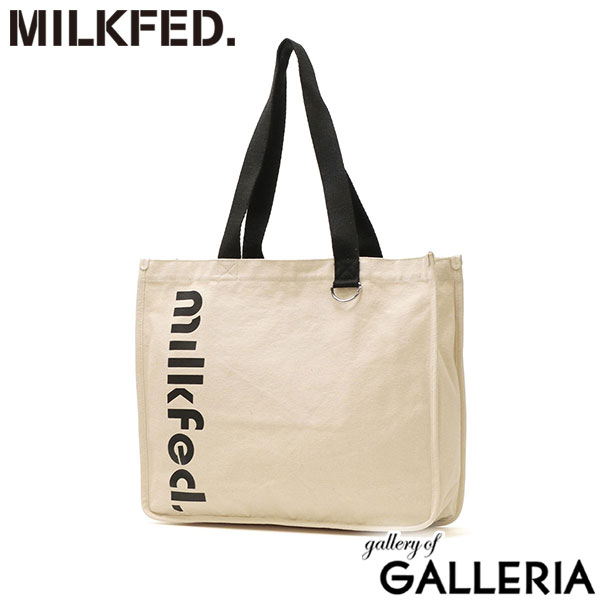 ミルクフェド トートバッグ A4 大きめ キャンバス 布 MILKFED. バッグ 軽量 B4 通学 通勤 ブランド ロゴ 横 横型 大学生 トート バッグ 肩掛け 女子高生 高校生 おしゃれ コットン CUT OUT LOGO PIPING TOTE 103252053001