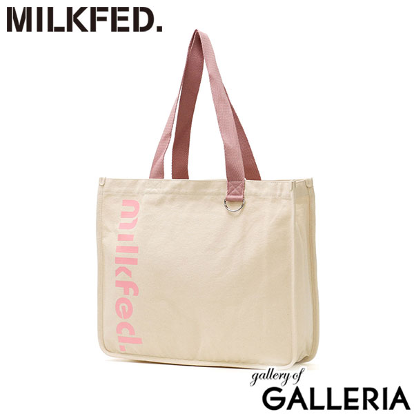 ミルクフェド トートバッグ A4 大きめ キャンバス 布 MILKFED. バッグ 軽量 B4 通学 通勤 ブランド ロゴ 横 横型 大学生 トート バッグ 肩掛け 女子高生 高校生 おしゃれ コットン CUT OUT LOGO PIPING TOTE 103252053001