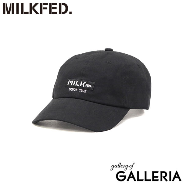 ミルクフェド キャップ レディース 深め MILKFED. 帽子 ブランド 無地 ロゴ シンプル かわいい おしゃれ BAR刺繍ロゴ 6パネルキャップ リップストップ シンプル カジュアル BAR RIPSTOP CAP 103252051001
