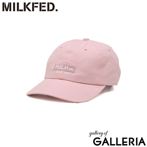 ミルクフェド キャップ レディース 深め MILKFED. 帽子 ブランド 無地 ロゴ シンプル かわいい おしゃれ BAR刺繍ロゴ 6パネルキャップ リップストップ シンプル カジュアル BAR RIPSTOP CAP 103252051001
