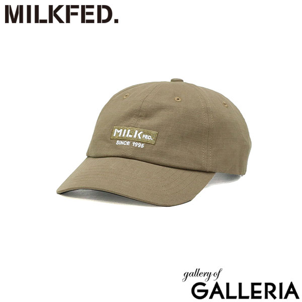 ミルクフェド キャップ レディース 深め MILKFED. 帽子 ブランド 無地 ロゴ シンプル かわいい おしゃれ BAR刺繍ロゴ 6パネルキャップ リップストップ シンプル カジュアル BAR RIPSTOP CAP 103252051001