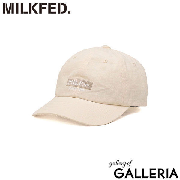 ミルクフェド キャップ レディース 深め MILKFED. 帽子 ブランド 無地 ロゴ シンプル かわいい おしゃれ BAR刺繍ロゴ 6パネルキャップ リップストップ シンプル カジュアル BAR RIPSTOP CAP 103252051001