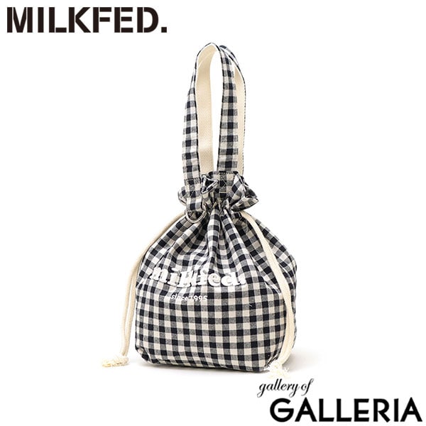 ミルクフェド ランチバッグ 保冷 おしゃれ ブランド MILKFED. トートバッグ バッグ 小さめ 保温 保冷バッグ お弁当 巾着バッグ 巾着袋 小 ギンガムチェック 巾着 かわいい 軽量 GINGHAM DRAWSTRING COOLER BAG 103241053010