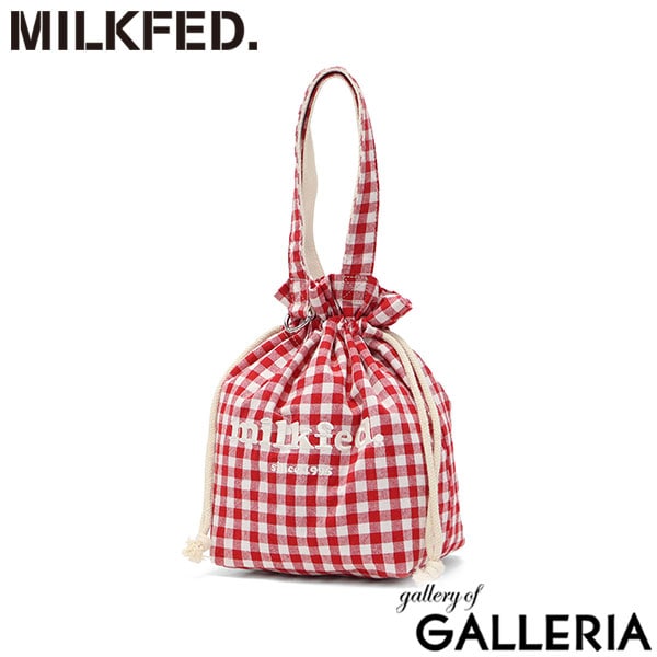 ミルクフェド ランチバッグ 保冷 おしゃれ ブランド MILKFED. トートバッグ バッグ 小さめ 保温 保冷バッグ お弁当 巾着バッグ 巾着袋 小 ギンガムチェック 巾着 かわいい 軽量 GINGHAM DRAWSTRING COOLER BAG 103241053010