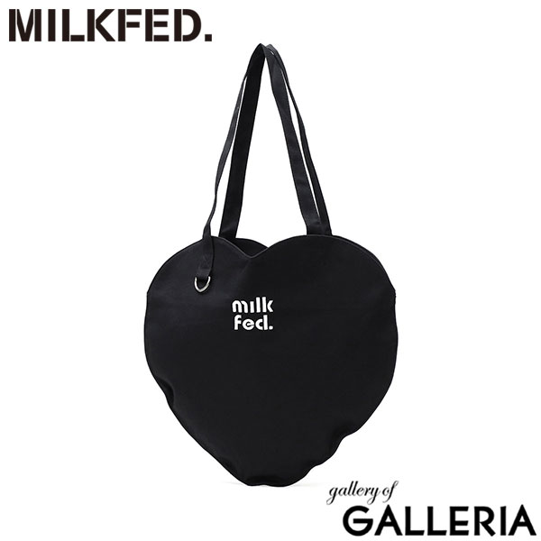 ミルクフェド トートバッグ レディース キャンバス 軽量 トート バッグ MILKFED. サブバッグ 肩掛け マチなし 無地 ロゴ ハート ハート型 かわいい 学生 大学生 高校生 B5 HEART SHAPED TOTE BAG 103243053004
