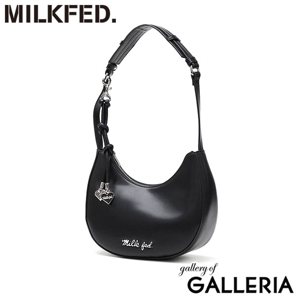 ミルクフェド ハンドバッグ レディース 小さめ MILKFED. バッグ 軽量 軽い ファスナー おしゃれ かわいい ラウンド型 肩掛け コンパクト トートバッグ ワンハンドル HEART CHARM ONE HANDLE BAG 103252053002