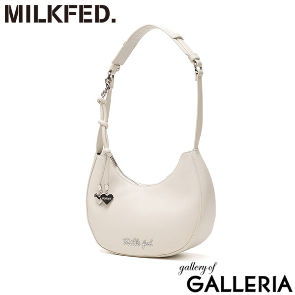 ミルクフェド ハンドバッグ レディース 小さめ MILKFED. バッグ 軽量 軽い ファスナー おしゃれ かわいい ラウンド型 肩掛け コンパクト トートバッグ ワンハンドル HEART CHARM ONE HANDLE BAG 103252053002