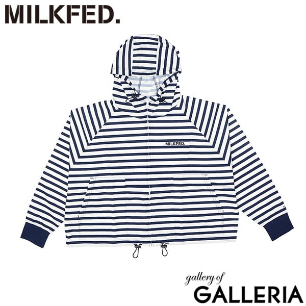 ミルクフェド パーカー レディース 薄手 UVカット MILKFED. トップス UV 紫外線対策 UPF50+ 吸水速乾 超軽量 ラッシュガード おしゃれ 無地 ボーダー 海 プール MILKFED.×OP RASH GUARD ZIP HOODIE 103252012001