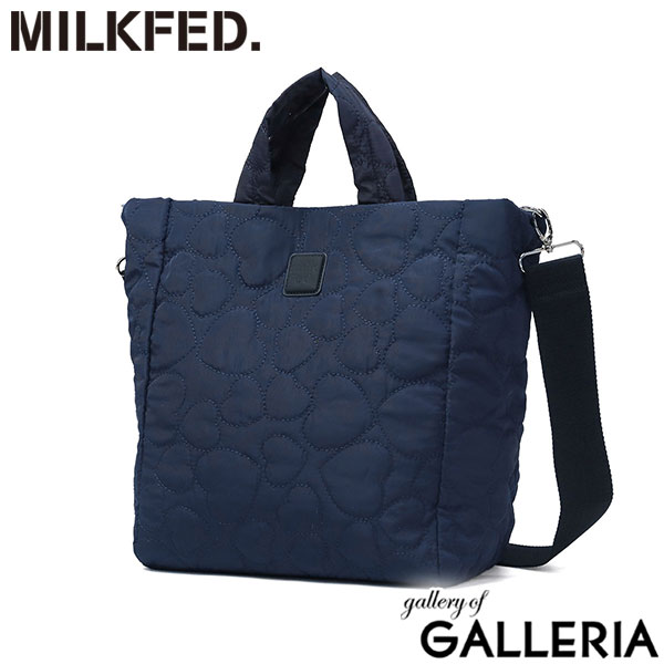 MILKFED. ミルクフェド ショルダーバッグ 軽い キルティング 通学 2WAY A4 HEART QUILTED BAG 103254053001