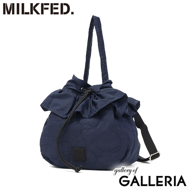 MILKFED. ミルクフェド ショルダーバッグ 軽い キルティング 2WAY A5 HEART QUILTED DRAWSTRING BAG 103254053002
