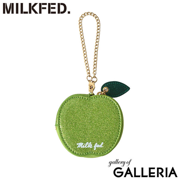 MILKFED. ミルクフェド ポーチ リンゴ キラキラ おしゃれ ラメ チェーン付き バッグチャーム APPLE POUCH 103254054008