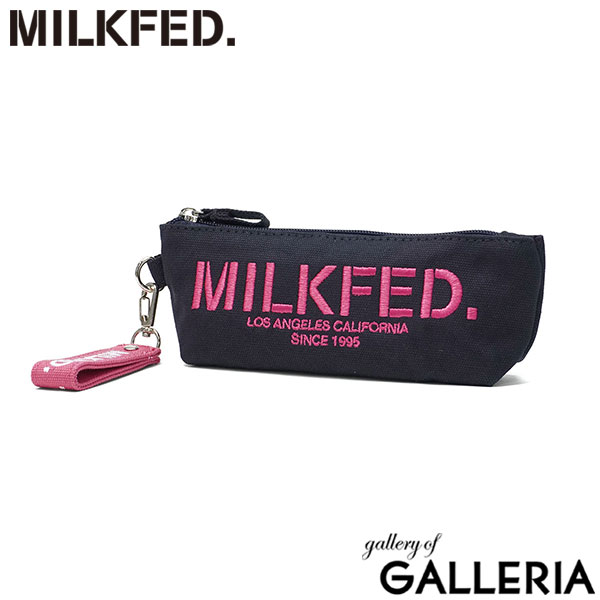 MILKFED. ミルクフェド ペンケース ペンシルケース 筆記用具入れ コンパクト チャーム付き STENCIL LOGO PENCIL CASE 103213054005