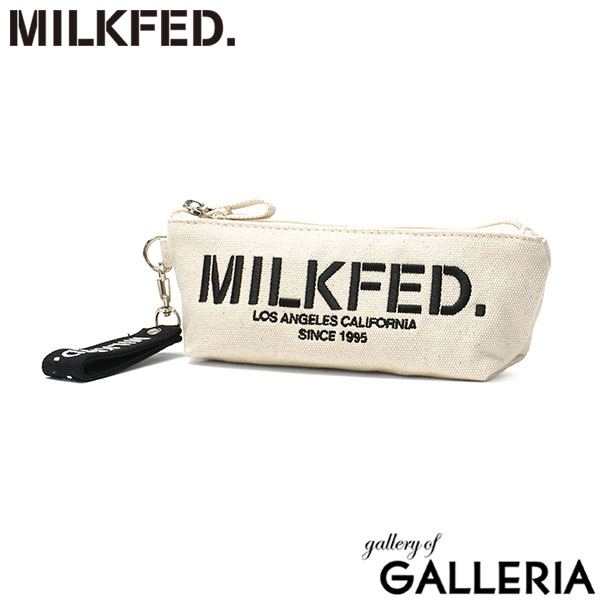 MILKFED. ミルクフェド ペンケース ペンシルケース 筆記用具入れ コンパクト チャーム付き STENCIL LOGO PENCIL CASE 103213054005