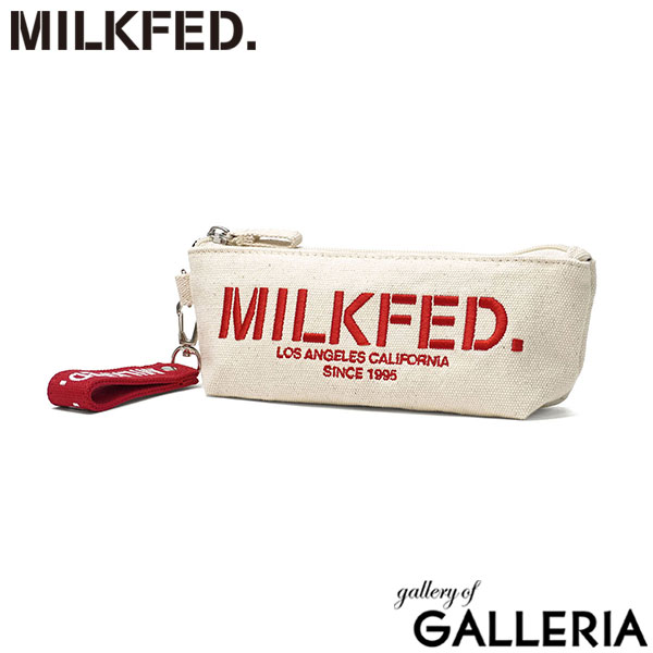 MILKFED. ミルクフェド ペンケース ペンシルケース 筆記用具入れ コンパクト チャーム付き STENCIL LOGO PENCIL CASE 103213054005