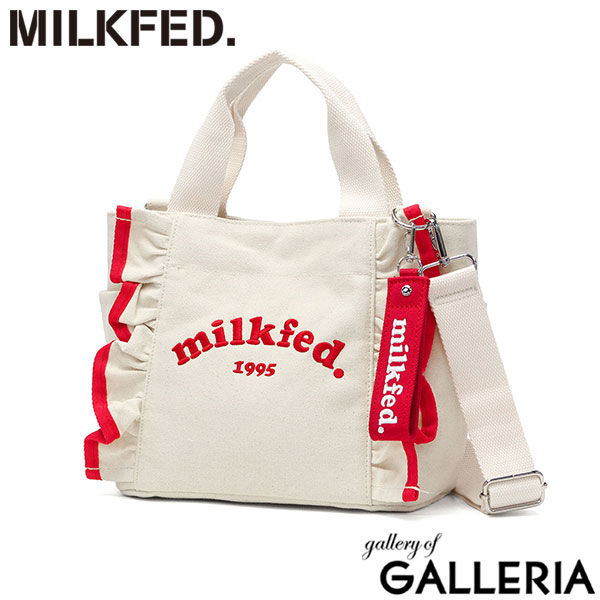 MILKFED. ミルクフェド トートバッグ 手持ち ロゴ かわいい トート 2WAY A5 RUFFLE MINI BAG 103222053009
