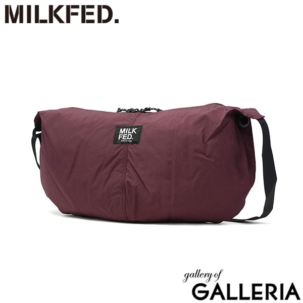 MILKFED. ミルクフェド ショルダーバッグ ロゴ シンプル 横型 A4 B4 HALF MOON SHOULDER BAG 103243053003