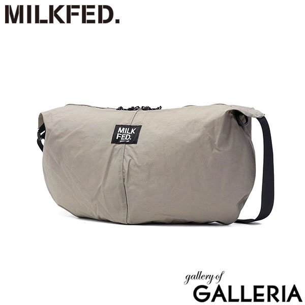 MILKFED. ミルクフェド ショルダーバッグ ロゴ シンプル 横型 A4 B4 HALF MOON SHOULDER BAG 103243053003