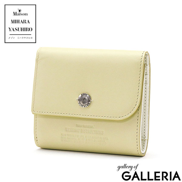 メゾンミハラヤスヒロ 二つ折り財布 Maison MIHARA YASUHIRO Folded Wallet フォルデッドウォレット ミニウォレット 牛革 本革 小さめ コンパクト 軽量 ミニ財布 小銭入れあり メンズ レディース V20095