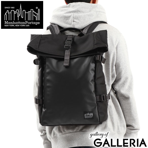 日本正規品 マンハッタンポーテージ ブラックレーベル リュック メンズ レディース 大容量 Manhattan Portage BLACK LABEL バックパック ロールトップ おしゃれ ブランド 防水 A3 23L PC MP1261JRBL-BB