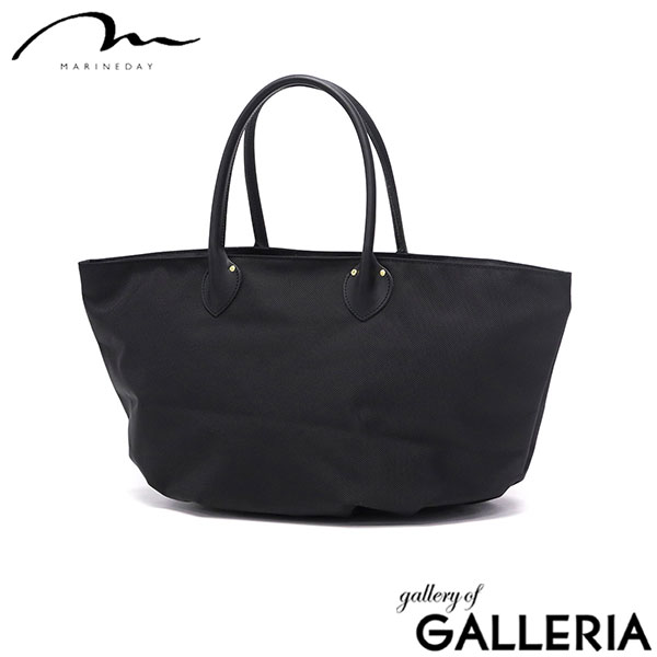 マリンデイ トートバッグ レディース ファスナー付き ブランド MARINEDAY 軽量 軽い 旅行 ナイロン シンプル カジュアル おしゃれ 上品 大人 横型 無地 底鋲 B5 日本製 66NYLON×姫路レザー DAISY