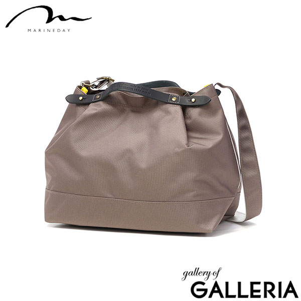 マリンデイ トートバッグ レディース ブランド MARINEDAY 軽量 軽い 旅行 ナイロン シンプル カジュアル おしゃれ 上品 大人 横型 無地 2WAY 肩掛け 斜めがけ B5 日本製 66NYLON×姫路レザー LEAF