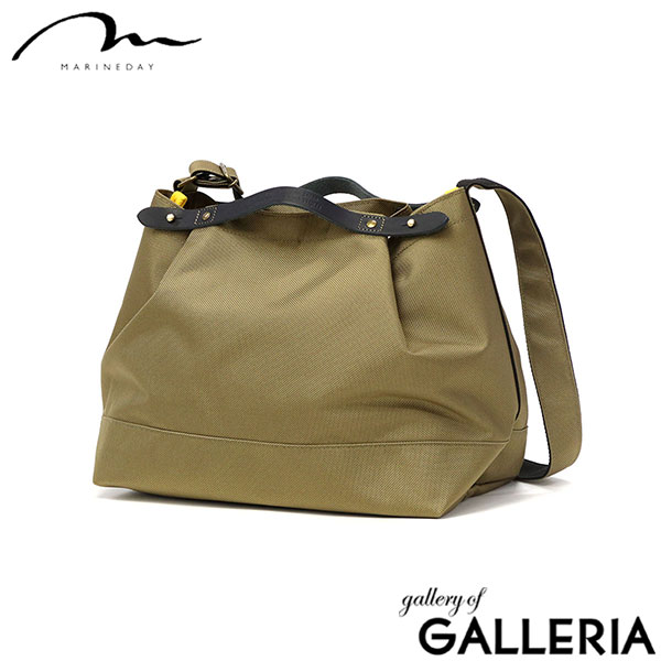 マリンデイ トートバッグ レディース ブランド MARINEDAY 軽量 軽い 旅行 ナイロン シンプル カジュアル おしゃれ 上品 大人 横型 無地 2WAY 肩掛け 斜めがけ B5 日本製 66NYLON×姫路レザー LEAF