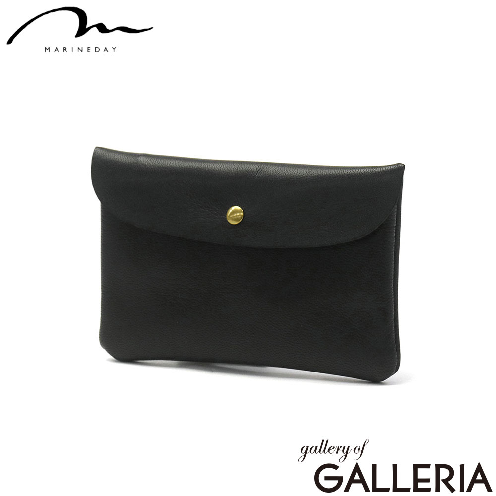 MARINEDAY マリンデイ ポーチ フラット コンパクト 薄い コスメ 革 レザー おしゃれ 薄型 日本製 goatskin SON