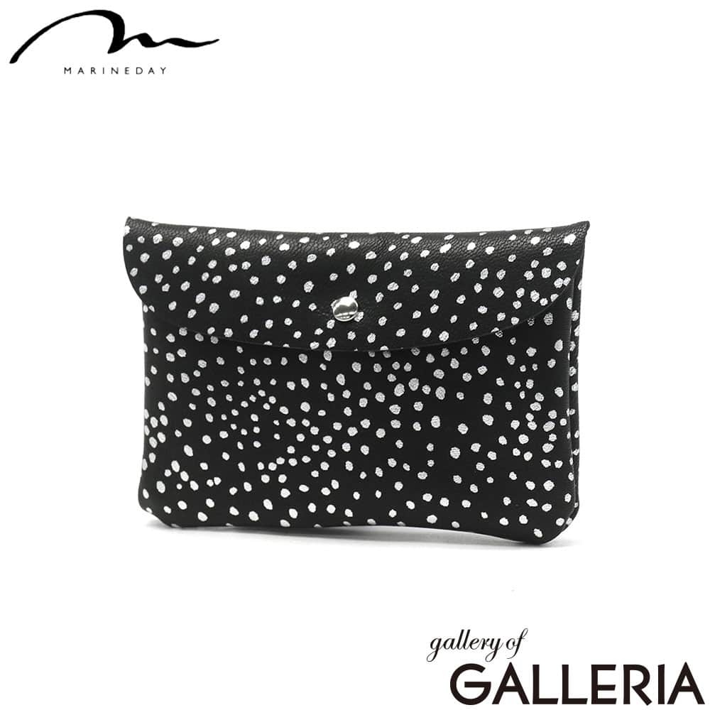 MARINEDAY マリンデイ ポーチ フラット コンパクト 薄い コスメ 革 レザー おしゃれ 薄型 日本製 goatskin SON