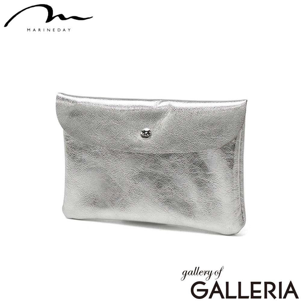 MARINEDAY マリンデイ ポーチ フラット コンパクト 薄い コスメ 革 レザー おしゃれ 薄型 日本製 goatskin SON