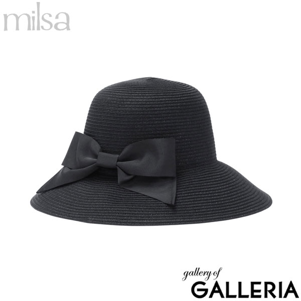 ミルサ 帽子 レディース UV milsa ハット つば広 紫外線カット UVカット 紫外線対策 サイズ調整 紐付き 洗濯機OK 春 夏 リボン おしゃれ かわいい ブランド キャペリン 女優帽 Kireina Ribbon Cape 106-361205