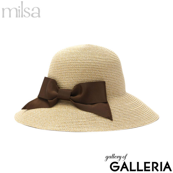 ミルサ 帽子 レディース UV milsa ハット つば広 紫外線カット UVカット 紫外線対策 サイズ調整 紐付き 洗濯機OK 春 夏 リボン おしゃれ かわいい ブランド キャペリン 女優帽 Kireina Ribbon Cape 106-361205